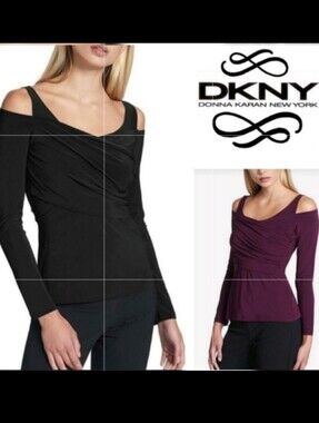 🎋Dkny Cold Shoulder Jersey Knit Top